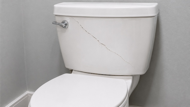 cracked toilet tank